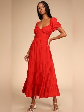 lulus heavenly hues burgundy maxi dress Burgundy Maxi Dress | Womens | Small | 100% Polyester